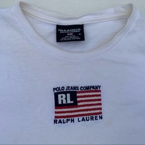Vintage Polo Ralph Lauren Small Flag T-Shirt M